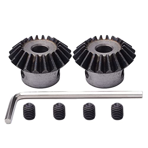 2Pcs Bevel Gear Tapered Bevel Pinion Gear Bevel Gears 1.5 Module for Hardware Mechanical Rotation (20T 8mm Hole) - size: 20T 8mm Hole