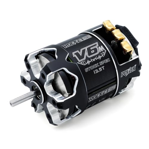 Surpass Hobby Rocket 540 V6M Sensored Brushless Motor, Light-Weight Heat-Resistant Brushless Motor for 1/10 Scale RC Racing Car (Shaft 3.175mm, 13.5T KV) - size: 13.5T KV, style: 540-V6M Motor