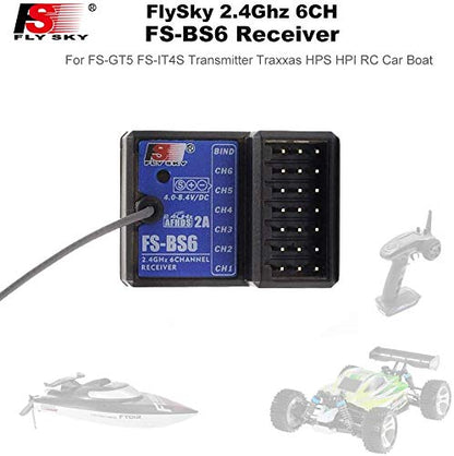 Flysky FS BS6 Receiver 2.4GHz 6CH for Flysky FS-GT5/IT4S/i6/i6X, 2PCS - size: 2PCS