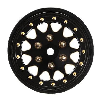 INJORA 1.3 Brass Beadlock Wheel 68g for 1/24 1/18 RC Crawler (Black Gold)