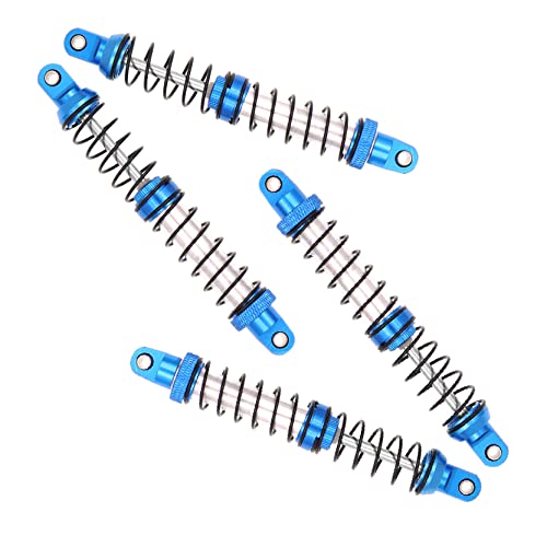 4Pcs Metal Shock Absorbers Oil Damper Adjustable RC Crawler Shock RC Damper Springs Compatible With 1/10 Axial SCX10 II 90046 Traxxas TRX4 RC4WD D90 TRX6 Redcat Gen 8 RC Crawler Car(100MM) - size: 100MM