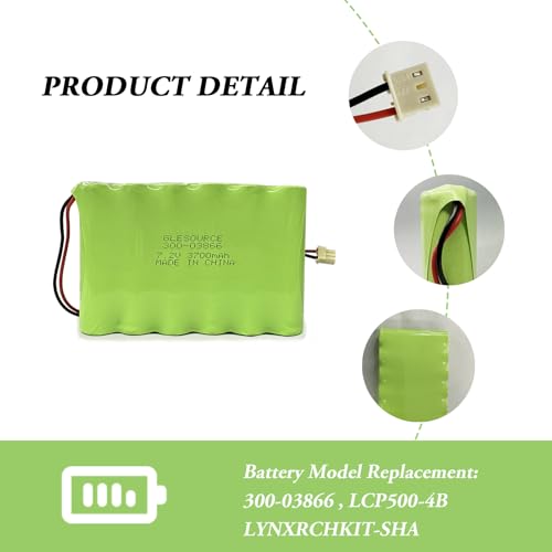 Replacement Battery 3700mAh 300-03866 LCP500-4B Replacement for Lynx Touch 5100, Lynx 5210, Lynx 5200, Lynx Touch 7000, LYNXRCHKIT-SHA, JJJ WALYNX-RCHB-SHA ADT Ademco System (1 Pack)