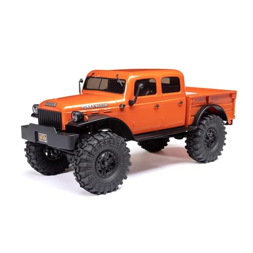 Axial RC Truck SCX24 40's 4 Door Dodge Power Wagon Orange1/24 4 Wheel Drive-RTR (Everything Needed to Run Included) AXI00007T1 - color: Orange