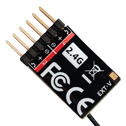 Radiomaster ER4 2.4GHz ELRS Receiver 4CH PWM Low Latency Voltage Telemetry Wi-Fi Update for F3P RC Airplane/Fixed-Wing/RC Cars/Boats