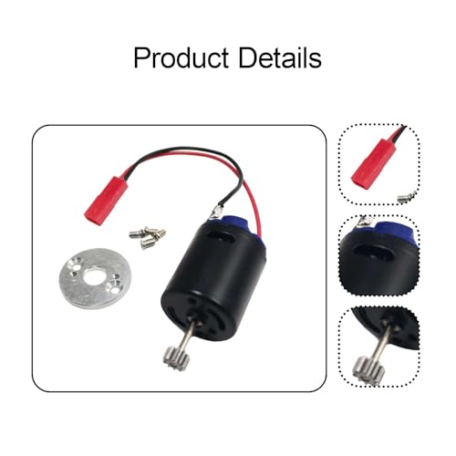 Yiju RC Car Motor Powerful 370 Brushed Motor with Holder Base Remote Control Vehicle Accessories Sturdy Metal Components Spare Parts Replacement Suitable, Style C - size: Style C