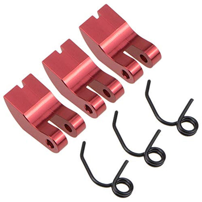 Clutch Bell Shoes Bearing 14T Gear Flywheel Assembly Kit Set Springs Cone Engine Nut for 1/8 RC Hobby Model Nitro Car HPI HSP Traxxas Axial Himoto (Red)