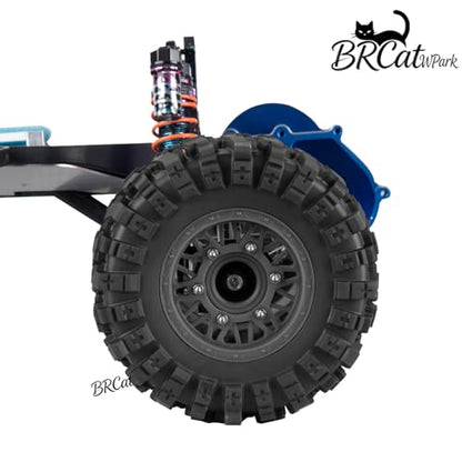 12/14/17mm Hex Hubs RC Truck Tires and Wheels for Slash 2WD 4X4,Arrm a Senton,Axia1,Rc 4wd,Red cat RC Truck,BRCatWPark RC Short Course Truck Wheels and Tires w/Sponge,(4Pcs) Black - color: Black - (12/14/17mm Hex)