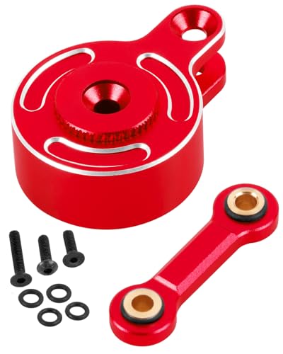 RC Direct Mount Servo Saver 23T Spline Upgrades Part for 1/10 Big Rock 3S BLX,Granite/Senton/Vorteks 3S BLX &Mega550,Kraton/Outcast 4S BLX,Alloy Servo,Replace ARA340181,Red - color: Red(1set)