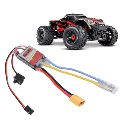60A Brushed ESC Controller, High Performance Electric Speed Controller with Throttle Loss Protection for RC Cars Trucks and Boats