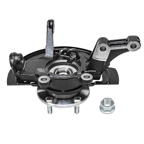 Detroit Axle - 2.5L Front Knuckles Brake Calipers for 2002-2006 | Nissan Altima 2003 2004 2005 Replacement Steering Knuckles and Wheel Bearing Hubs Assembly Disc Brake Calipers w/Brackets - size: 4BU50546/Kit