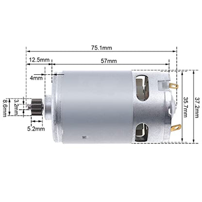 RS550 12V 19500 RPM DC Motor with Two-Speed 12 Teeth and High Torque Gear Box for Electric Drill/Screwdriver