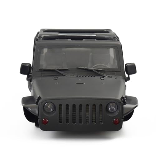1/10 RC Jeep Wrangler Convertible Hard Shell Kit, for 1/10 RC Crawler TRX4 Axial SCX10 90046 90027 313 Wheelbase Shell Modification Accessories (Matte Black) - color: Matte Black