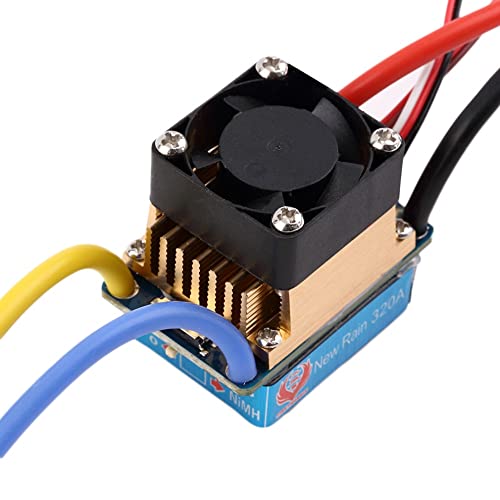 Replacement Part For 1pcs ESC Rain 320A Waterproof ESC 3S With Cooling Fan 5V 3A BEC T-Plug For 1/10 RC Car - (Color: Without Cooling Fan) - color: without cooling fan