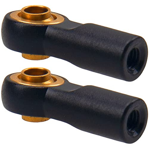 12Pack Vgoohobby Aluminum M3 Tie Rod End Link Rod Ball Head Joint CW Holder 20mm Compatible with Tamiya Axial Redcat HPI Traxxas HSP 1/10 RC Truck Crawler Car (Black) - color: Black