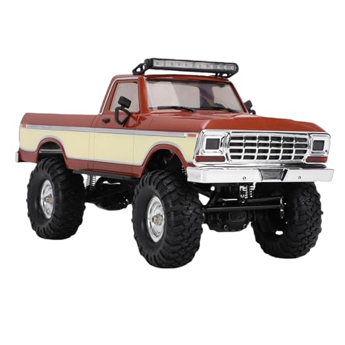 1/16 RC Truck, 2.4G Remote Control Off Road Crawler Toy with System and Shock Absorption, for Boys Kids Adults Birthday (Brown) - color: Brown