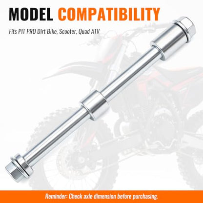 Minho 12mm 220mm Front Rear Axle with Bush 30mm 20mm 5mm Fit for PIT PRO Dirt Bike Scooter QUAD ATV - size: 12-220mm