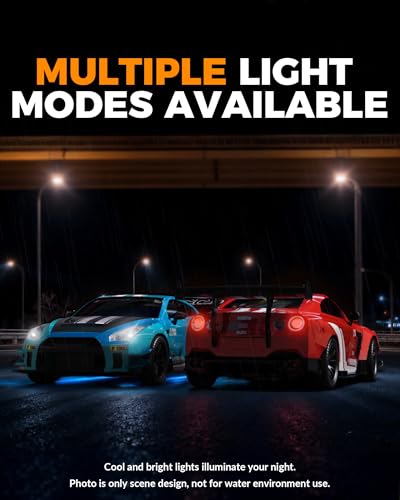 Drift RC Car, 1:20 Scale 2.4GHz 4WD 20KM/H Remote Control Cars | drifting tires & racing tires, 2 batteries, LED lights, proportional throttle control - color: Blue