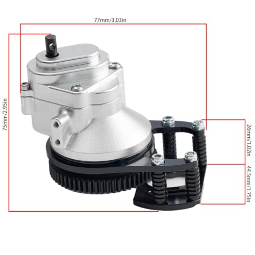 RC D90 Single Speed Transmission Gearbox,Aluminium Alloy RC Chassis,Suit for Gelande II FJ40 G2 D90 TF2 1/10 RC Crawler Upgrade Parts (Transmission)