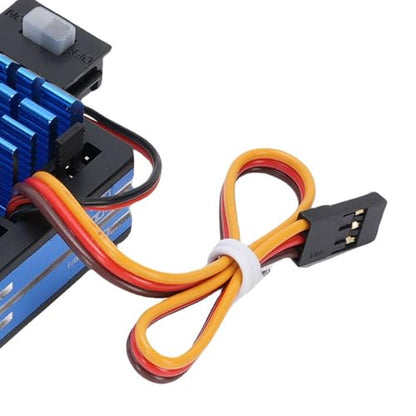 CHICIRIS 80A Brushed ESC Electronic Speed Controller, with T Plug XT60 Plug for 1/10 RC Car RC Boat 540 550 750 Motors (Blue) - color: Blue