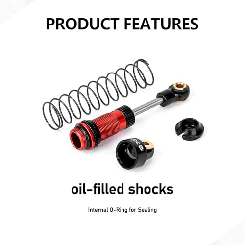 HPI Venture18 Shocks 53MM Shock absorbers For HPI Venture18 Upgrades | With Springs CNC Threaded Oil Damper For 1/18 RC Crawler