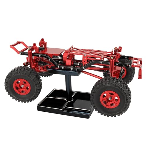 Metal Work Stand Repair Station Display Platform 360 Degree Rotation with Screws Holder for 1/18 1/24 RC Car TRX4M SCX24 AX24 FCX24