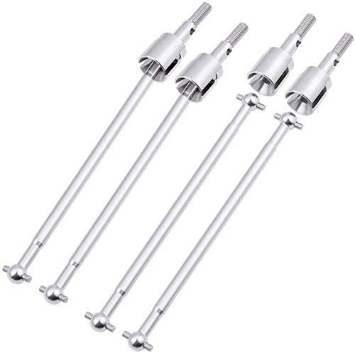BAIJAC 08029 Dogbones 89.5mm & Stub Wheel Axle 02033 Drive Shaft for 1/10 Redcat HSP Exceed RC Car Truck Replacement (Color : Silver)