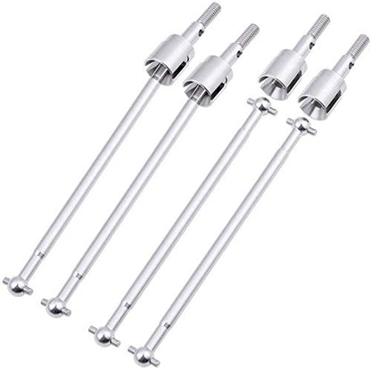 BAIJAC 08029 Dogbones 89.5mm & Stub Wheel Axle 02033 Drive Shaft for 1/10 Redcat HSP Exceed RC Car Truck Replacement (Color : Silver)