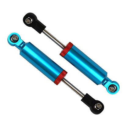 4Pcs RC Car Shocks Shock Absorber Internal Spring Shocks Damper Upgrade Parts Compatible with Axial SCX10 Traxxas TRX4 Redcat Tamiya 1/10 RC Crawler (Hole Distance:90mm, Blue) - color: Blue, size: Hole Distance:90mm