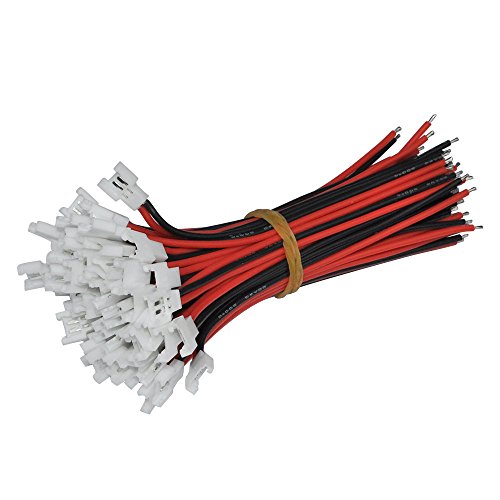 10 Pairs 2.0mm Spade 2P Cable Lead Plug Connector Male and Female for 1S Lipo Battery Charging Drone Syma X5C X5SW SNAPTAIN S5C - style: 10pairs 1s