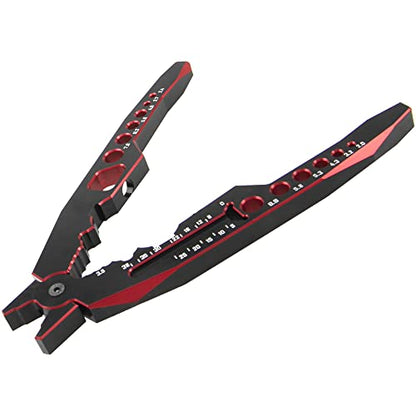RC Shock Absorber Pliers RC Multifunction Pliers RC Rod Ends Disassemble Tools & Small Cross Socket Spanner Compatible with Traxxas Arrma Axial Losi Redcat HSP 1/8 1/10 RC Car Truck (Red) - color: Red