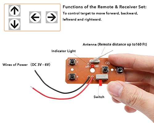 2.4Ghz Wireless Remote Transmitter and Receiver Set - Accessories for Science Project Creative Engineering STEAM Education for Kids Age 8 and up