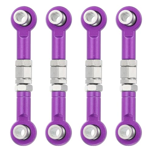 MECCANIXITY 4 Pcs Steering Servo Turnbuckle Rod RC Aluminum Alloy Linkages for HSP 1/10 94123 On-Road RC Car (Purple, 38mm) - color: Purple, size: 38mm