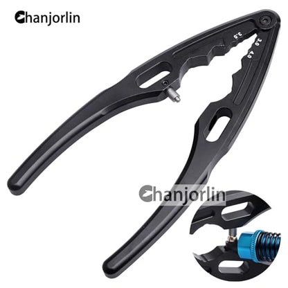 RC Multi-Function Shock Pliers Aluminum Alloy RC Clamps 3.0 3.5 4.0 Shock Pivot Balls Tie Rods Shafts Assembly Disassembly Tool For 1/8 1/10 Crawler On Off Road Buggy Truck Car (Black) - color: Black