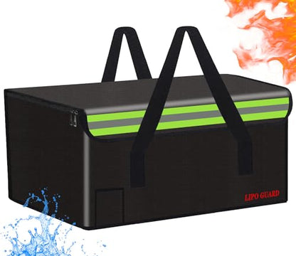 Lipo Battery Safe Bag Large Capatity Fireproof Bag for Ebike Lipo Battery Other Batteries Storage Charging Transport Home Office Travel Safe Storage Pouch - size: 500*350*300mm