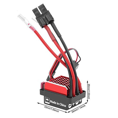 VBESTLIFE 360A Electronic Speed Controller RC Crawler Car Bidirectional Brushed ESC (Plug) - size: TRX plug