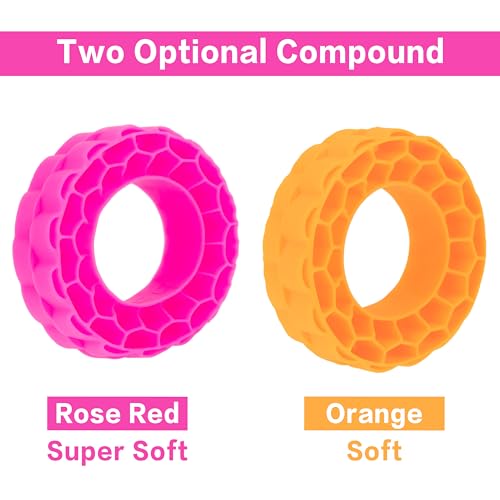 MEUS RACING Super Soft Silicone Rubber Inserts for 68-72mm 1.3" Tires (Rose Red) - color: Super soft