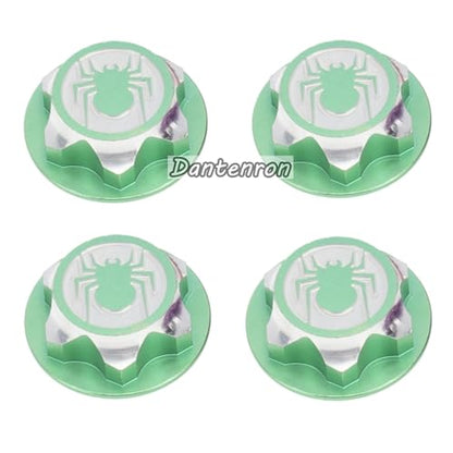 4PCS RC 17MM Hex Wheel Nut Dustproof Anti-Skid Mount Cap CNC Aluminum Compatible with 1/8 Buggy Off Road Monster Truck Car Traxxas X-Maxx Summit E-Revo HPI HSP Losi Kyosho Tamiya (Green) - color: Green