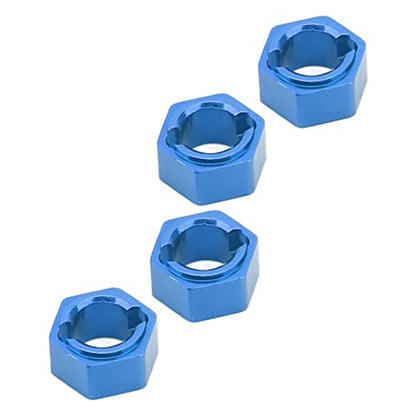 7mm Hex Combiner, Wheel Hub Hex Adapter Aluminum Alloy RC Wheel Hex Drive Adapter Compatible with FMS FCX24 1/24 RC Car (Blue)