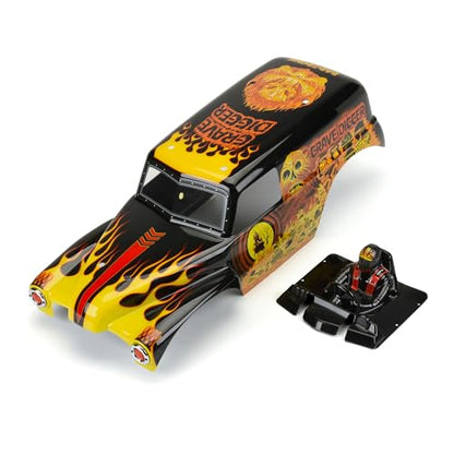 Pro-Line Racing 1/10 Grave Digger Fire Red Painted Body Set LMT PRO359312 Car/Truck Bodies Wings & Decals