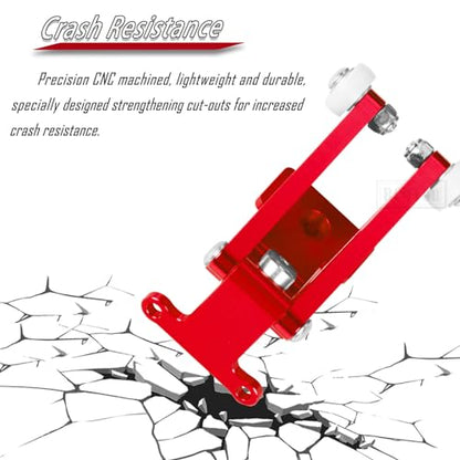 Aluminum Wheelie Bar Upgrades Part for 1/10 Slash 4X4,RCMYou Alloy Wheelie Bar Hops Up Upgrades Part,Red - color: Red - Upgrades Part