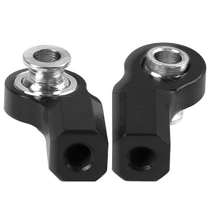 6Pcs Vgoohobby Metal M3 Tie Rod End Bend Ball Head Holder Link Compatible with Axial SCX10 Traxxas TRX4 Tamiya CC01 Axial SCX10 1/10 RC Car (Black) - color: Black