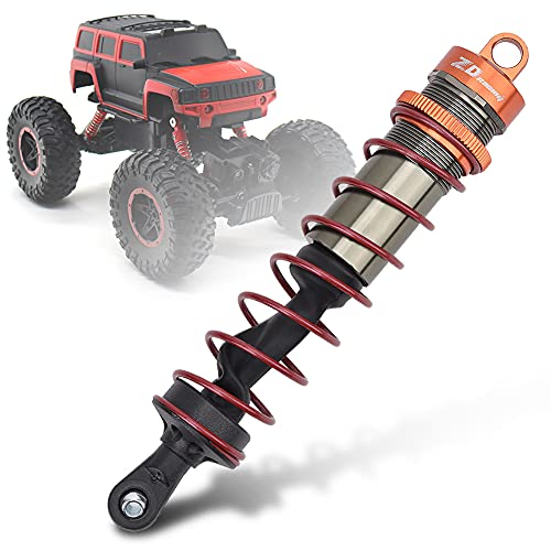 Tbest RC Car Shock Damper, 4pcs Metal Oil Pressure Adjustable Front Shock Damper Rear Shock Damper for 1/8 RC Car(Orange) Zd Racing Shocks Arrma Kraton 6S Parts
