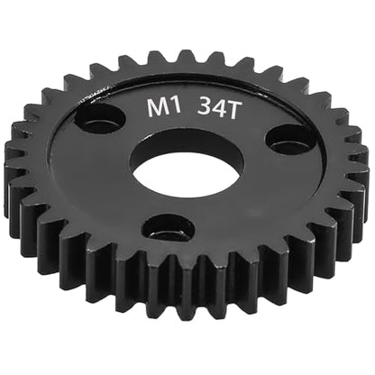 M1 Spur Gear 1.0 Metric Pitch 34-Tooth, 30T 32T 34T 36T 38T 40T 42T 44T 46T 48T 50T 52T Spur Gear Mod 1 for TRAXXAS Slayer Pro 4X4 Revo 3.3 ARRMA HPI HOBAO LOSI, Hardened Steel Upgrade Part Gear (34T) - size: 34T