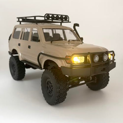 HLSFWDRIVE WPL C54-1 RC Rock Crawler 4x4 RC Truck Off Road RTR | 1/16 Scale RC Crawler All Terrain Proportional Control 260 Motor Upgraded Chassis Counter Rotating Gearbox Adult