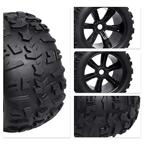 Preglued 17mm Hex RC Truck Tires and Wheels for 1/8 Scale Arrma Kraton Notorious 6s Traxxas Maxx Sledge E-Revo 2.0 Redcat Racing Kaiju HPI Savage Monster Truck Replacement
