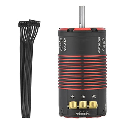 4274 V2 Brushless Sensored Motor, 4 Pole, High for 1/8 On Road RC Car, ABEC5 Bearing, CNC Machined Heatsink, Explosion Proof Rotor, Waterproof Design (1950kv)