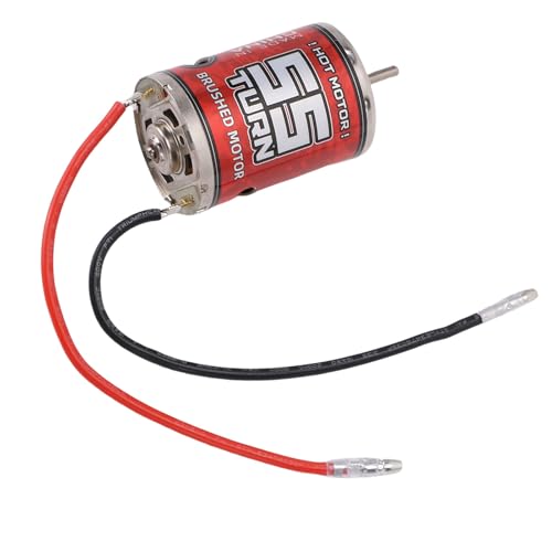 RC Crawler Motor, 540 Brushed 55T High Torque with Sealed Bearings, Copper Windings Brushed Motor for HSP Off Road Rock Crawling Cars