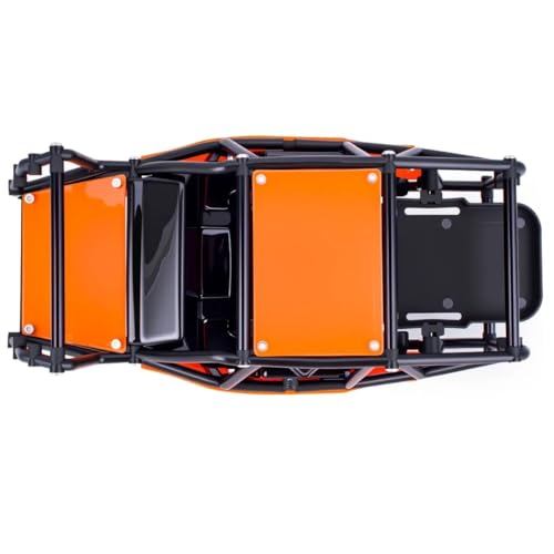 AMK RC Crawler Roll Cage, 1/10 Scale Nylon Rock Buggy Body Cage for Axial SCX10 SCX10 II, Durable RC Rock Crawler Upgrade Part (Orange) - color: Orange