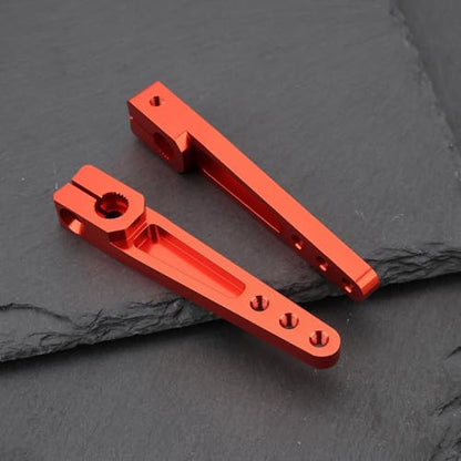 2Pcs 1.75inch 25T Servo Arm Horn Aluminum with Screw Compatible with Futaba Hitec Savox Power HD Servo Motors Fit RC Airplane Car