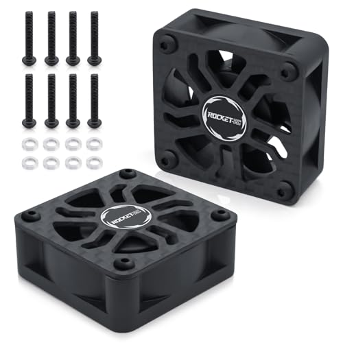 Surpass Hobby 2 Pack 30mm RC Cooling Fans,27000 High RPM RC Car Motor Fan for 1/8 1/10 RC Car Truck Truggy (Without Motor Heatsink) Black - style: 2 Pack 30mm Fan-black